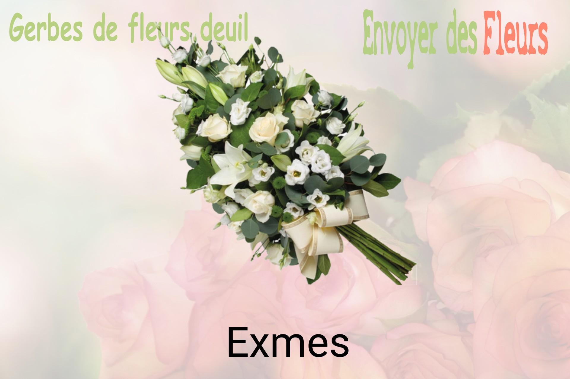 Gerbe de fleurs de deuil livrée à Exmes